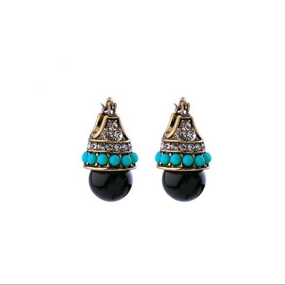 Antique Bohemian Style Tibetan Earrings - Picture 3 of 5